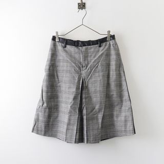 ロイスクレヨン(Lois CRAYON)の美品 2021SS Lois CRAYON ロイスクレヨン グレンチェック切替スカートパンツ M/グレー ブラック【2400013854269】(カジュアルパンツ)