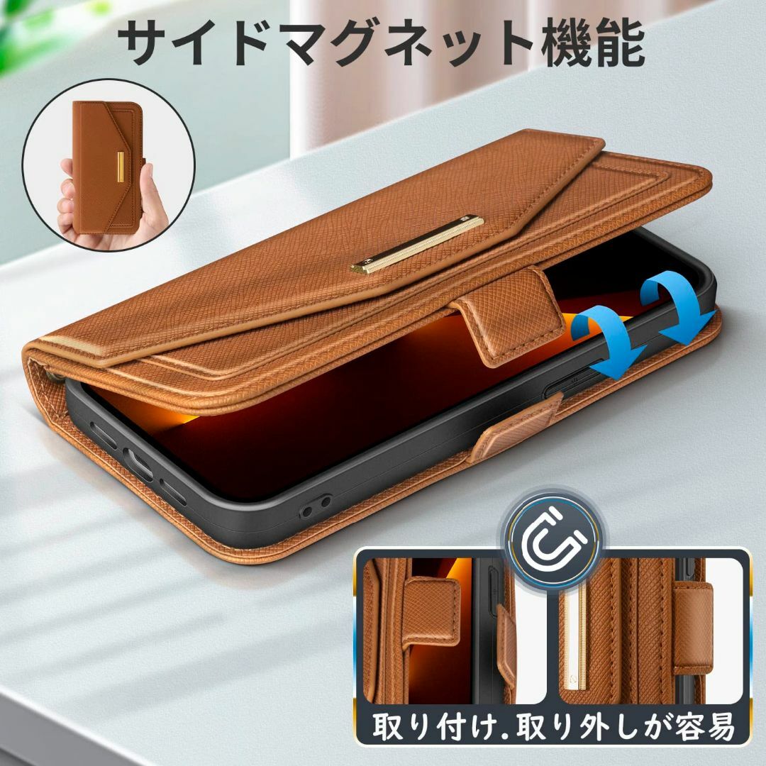 【色:ブラウン_サイズ:1.iphone12/12pro】NODALA iPho スマホ/家電/カメラのスマホアクセサリー(その他)の商品写真