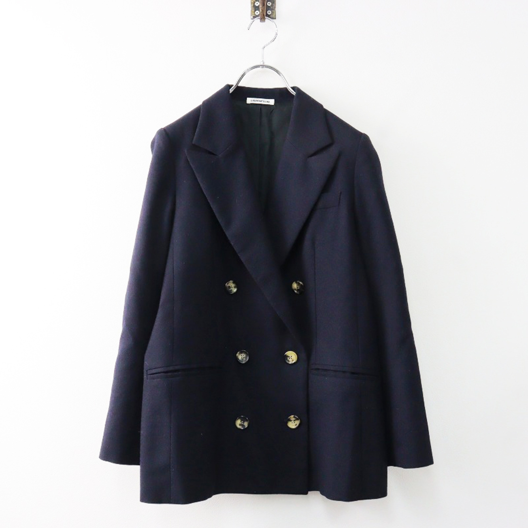 DEUXIEME CLASSE(ドゥーズィエムクラス)の定価4.7万 ドゥーズィエムクラス Deuxieme Classe EVERYDAY I LIKE　 ダブルジャケット 36/ネイビー メリノウール 【2400013859752】 レディースのジャケット/アウター(その他)の商品写真