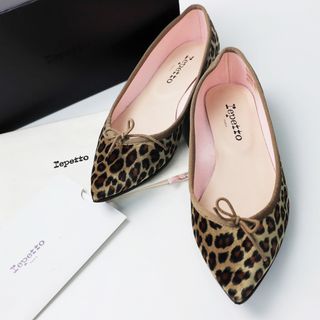 レペット(repetto)のレペット repetto ブリジット brigitte レオパード バレエシューズ 38/ベージュ フラット ポインテッドトゥ【2400013855051】(バレエシューズ)