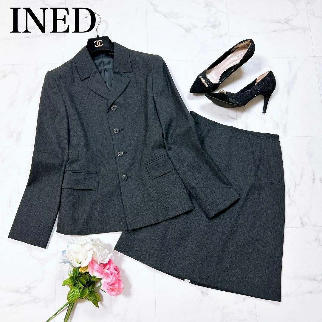 INED(イネド)の■INED イネド スカートセットアップ　ウール 2 レディースのフォーマル/ドレス(スーツ)の商品写真
