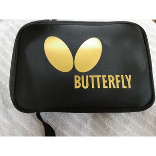 バタフライ(BUTTERFLY)の専用　Butterfly　ラケットケースダブル　黒　中古値札無し　値下げ不可(卓球)