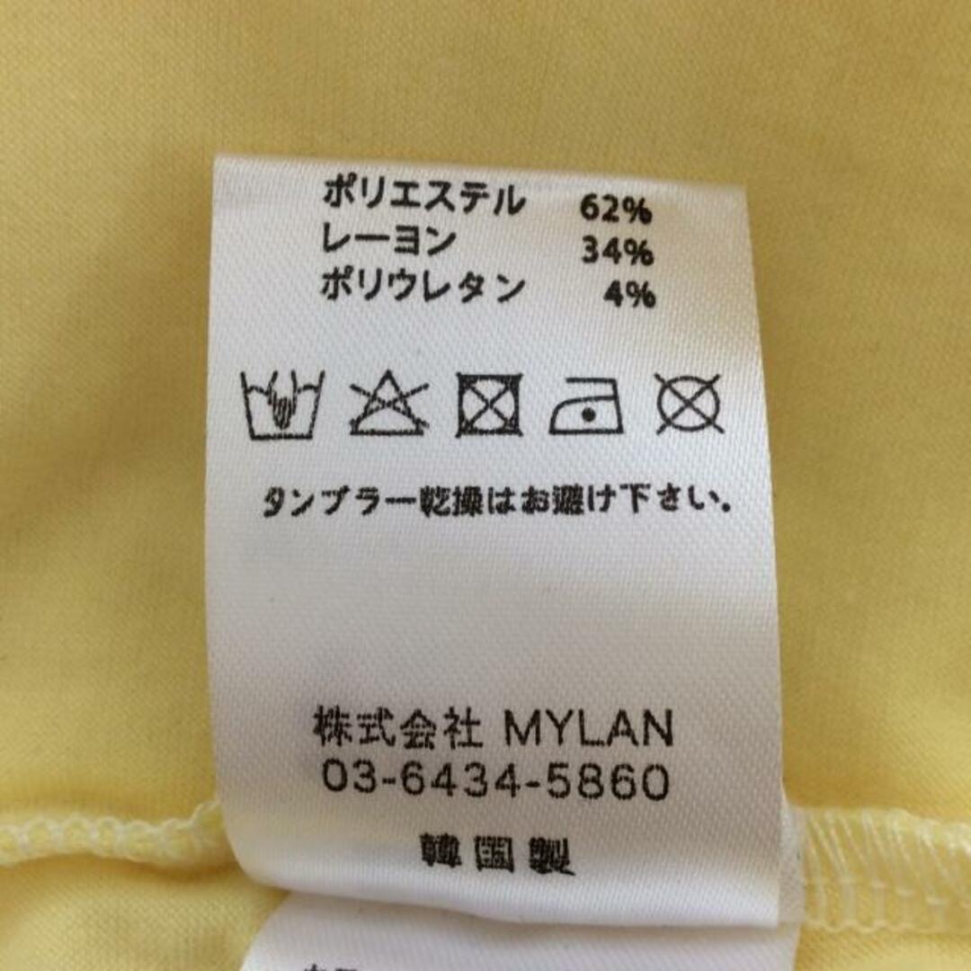 MYLAN(マイラン) ワンピース サイズF レディース - イエロー ノースリーブ/ロング レディースのワンピース(その他)の商品写真