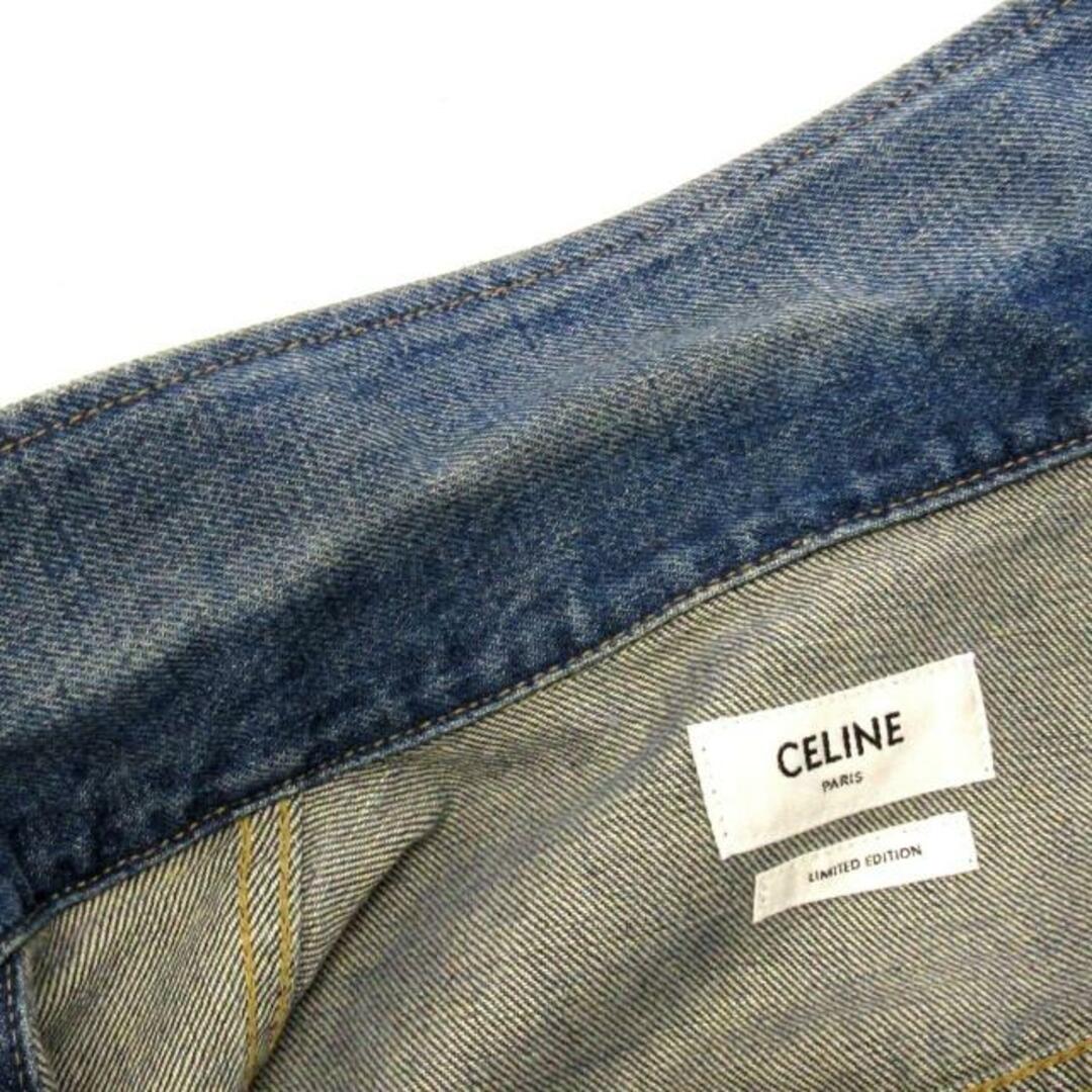 celine(セリーヌ)のCELINE(セリーヌ) Gジャン サイズS レディース - 2Q768365M.07DU ブルー×アイボリー 23AW/長袖/春/秋 レディースのジャケット/アウター(Gジャン/デニムジャケット)の商品写真