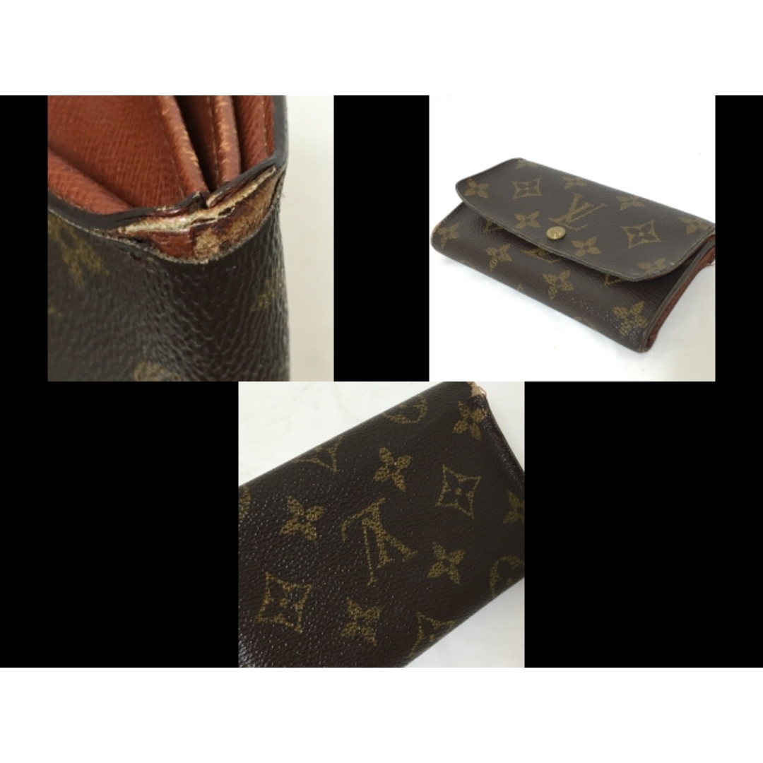 LOUIS VUITTON(ルイヴィトン)のLOUIS VUITTON(ルイヴィトン) 2つ折り財布 モノグラム ポルトモネジップ M61735 - ■外側　⇒　モノグラム・キャンバス ■内側　⇒　クロスグレインレザー レディースのファッション小物(財布)の商品写真