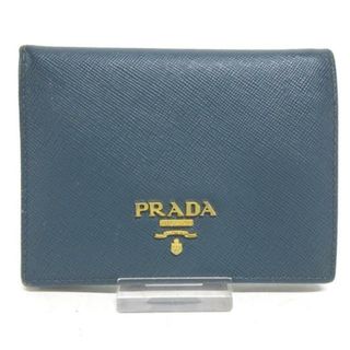 プラダ(PRADA)のPRADA(プラダ) 2つ折り財布 - ブルーグレー サフィアーノレザー(財布)