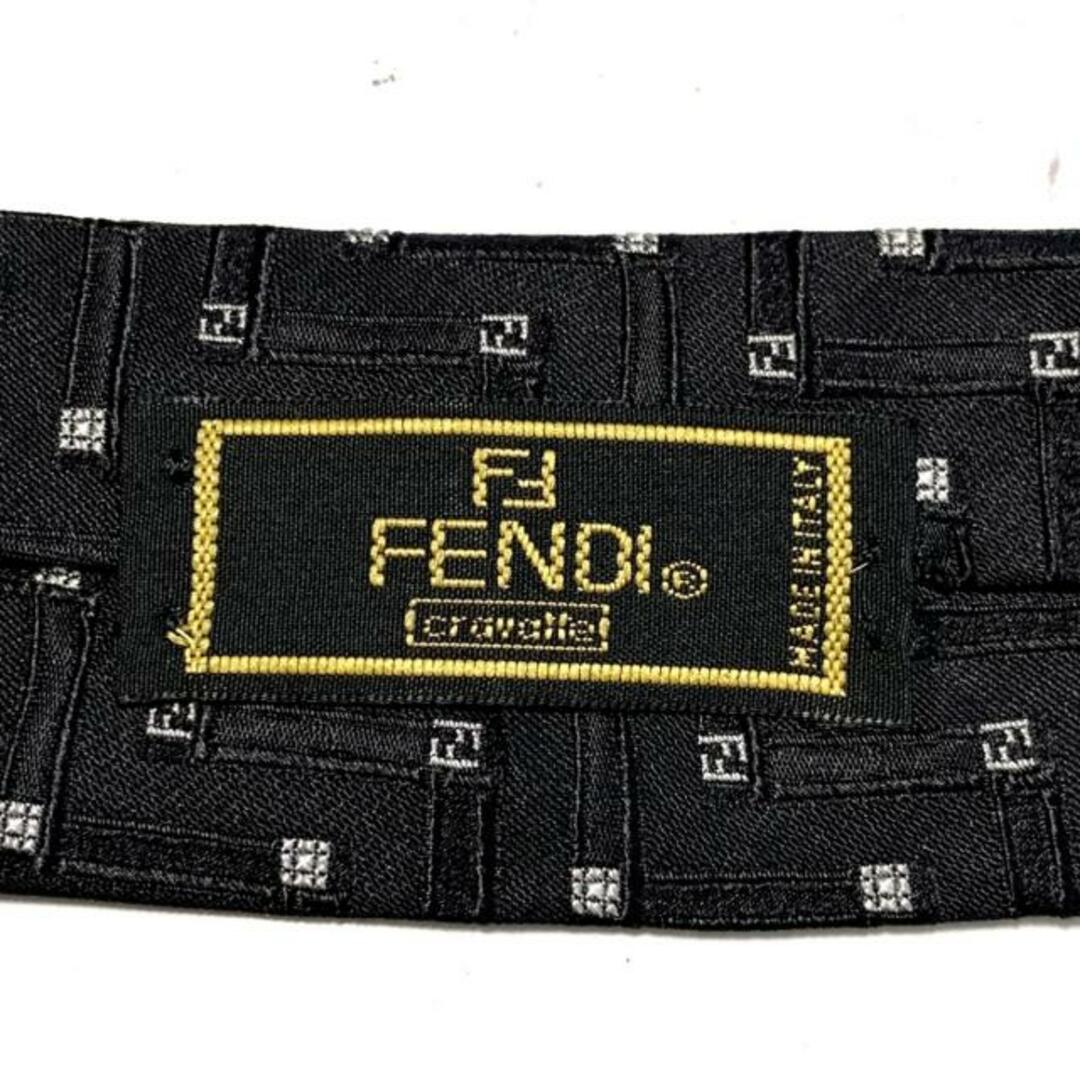 FENDI(フェンディ)のFENDI(フェンディ) ネクタイ メンズ - 黒×ライトグレー メンズのファッション小物(ネクタイ)の商品写真