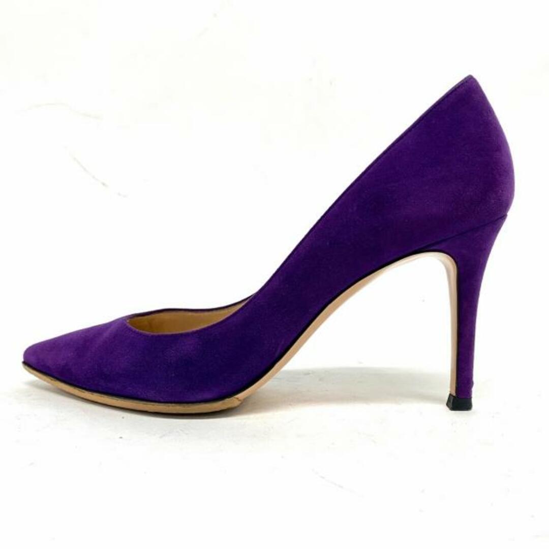 Gianvito Rossi(ジャンヴィットロッシ)のGianvito Rossi(ジャンヴィト・ロッシ) パンプス 36 レディース パープル アウトソール張替済 スエード レディースの靴/シューズ(ハイヒール/パンプス)の商品写真