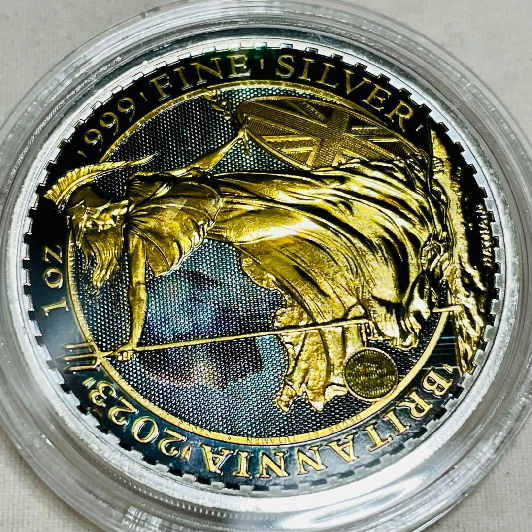 ブリタニア 銀貨 2023 英国 AIデザイン カラーエディション エンタメ/ホビーの美術品/アンティーク(貨幣)の商品写真