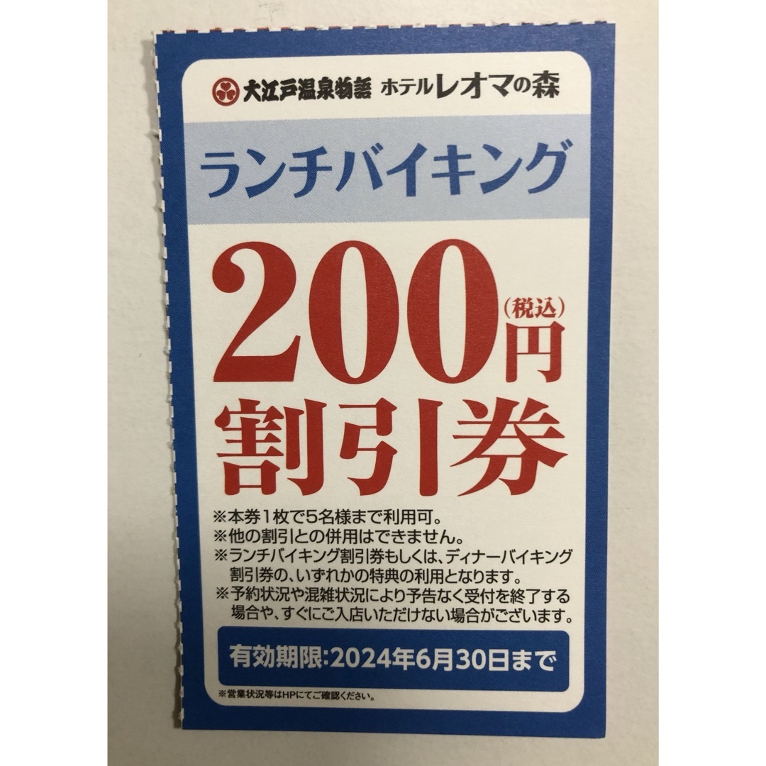 【普通郵便送料無料】レオマワールド フリーパス 優待券★割引券♪1枚⭐︎ チケットの優待券/割引券(その他)の商品写真