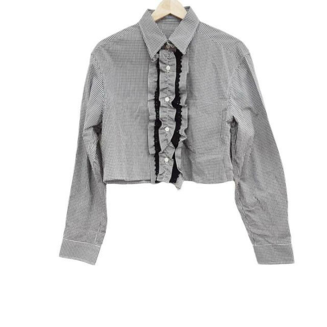 PRADA(プラダ) 長袖シャツブラウス サイズ38 S レディース美品 - P407GC 黒×白 チェック柄/フリル着脱可/ショート丈 | フリマアプリ ラクマ PRADA(プラダ) 長袖シャツブラウス サイズ38 S レディース美品 - P407GC 黒×白 チェック柄/フリル着脱可/ショート丈 | フリマアプリ ラクマ