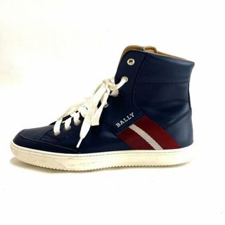 バリー(Bally)のBALLY(バリー) スニーカー メンズ - ダークネイビー×ボルドー×白 ハイカット レザー(スニーカー)