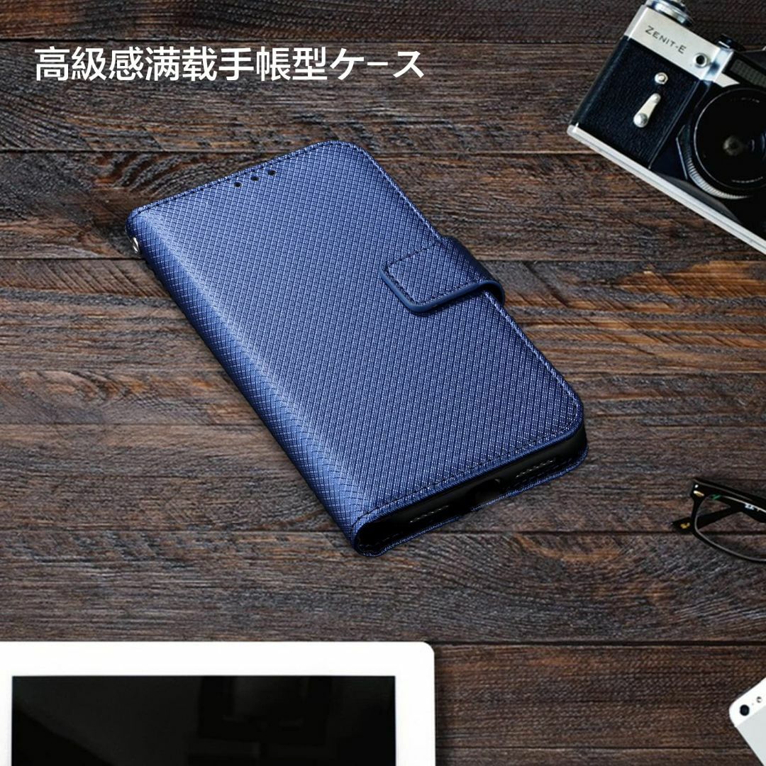 【色:ブルー】ZTE Libero 5G III 用 ケース 手帳型 YAJOJ スマホ/家電/カメラのスマホアクセサリー(その他)の商品写真