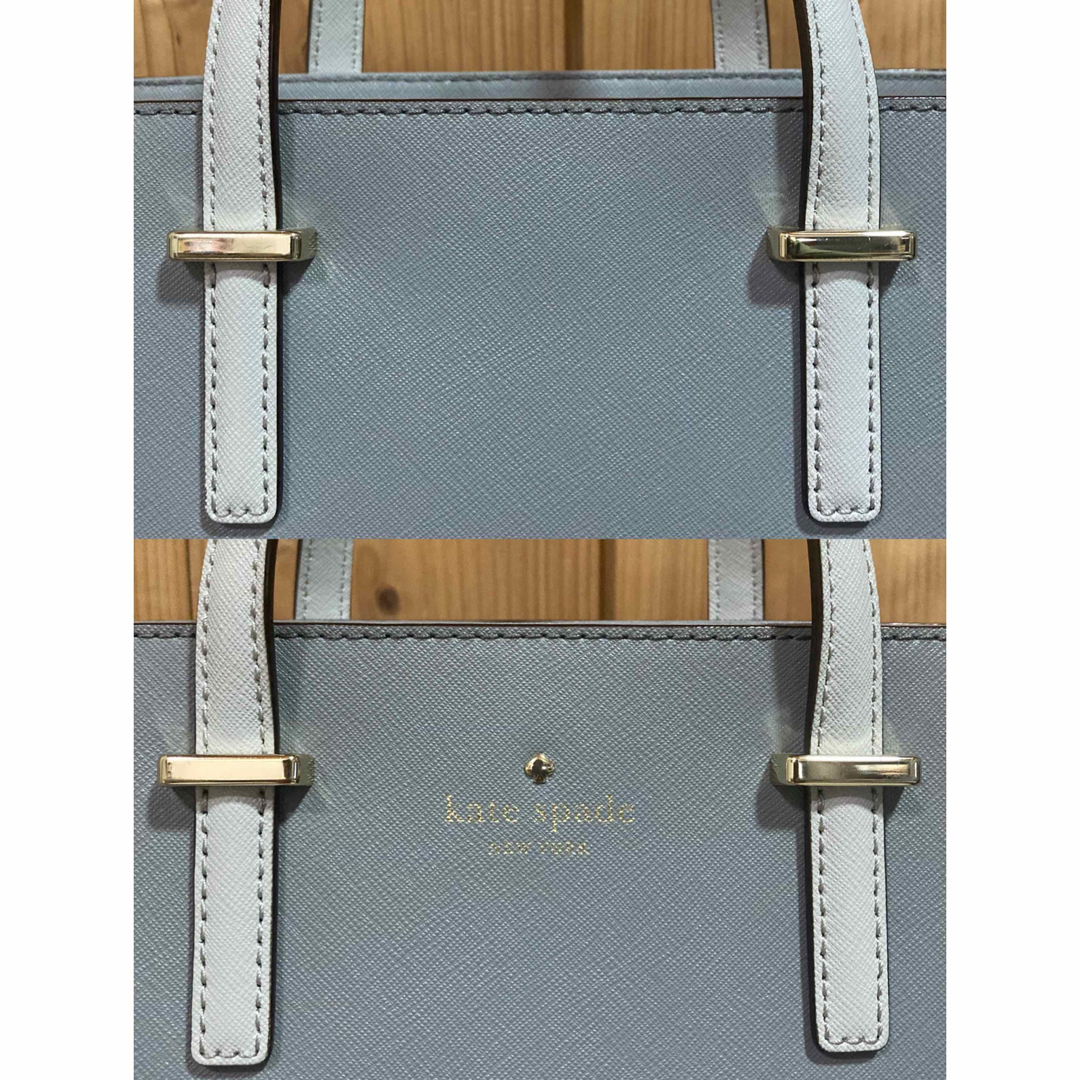 kate spade new york(ケイトスペードニューヨーク)の【美品】kate spade ハンドバッグ ショルダー 2way 本革 グレー レディースのバッグ(ショルダーバッグ)の商品写真