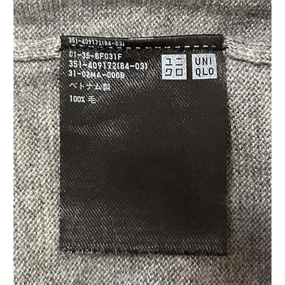 UNIQLO(ユニクロ)のユニクロ メンズ長袖エクストラファインメリノクルーネックセーター グレー XL メンズのトップス(ニット/セーター)の商品写真