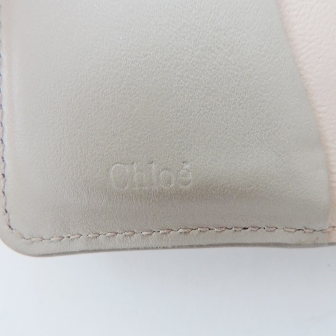 Chloe(クロエ)のChloe(クロエ) Wホック財布 アビースモールトリフォールド ベージュ レザー レディースのファッション小物(財布)の商品写真