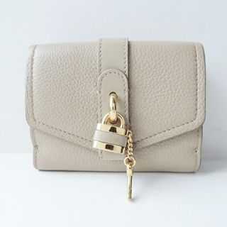 Chloe(クロエ) Wホック財布 アビースモールトリフォールド ベージュ レザー