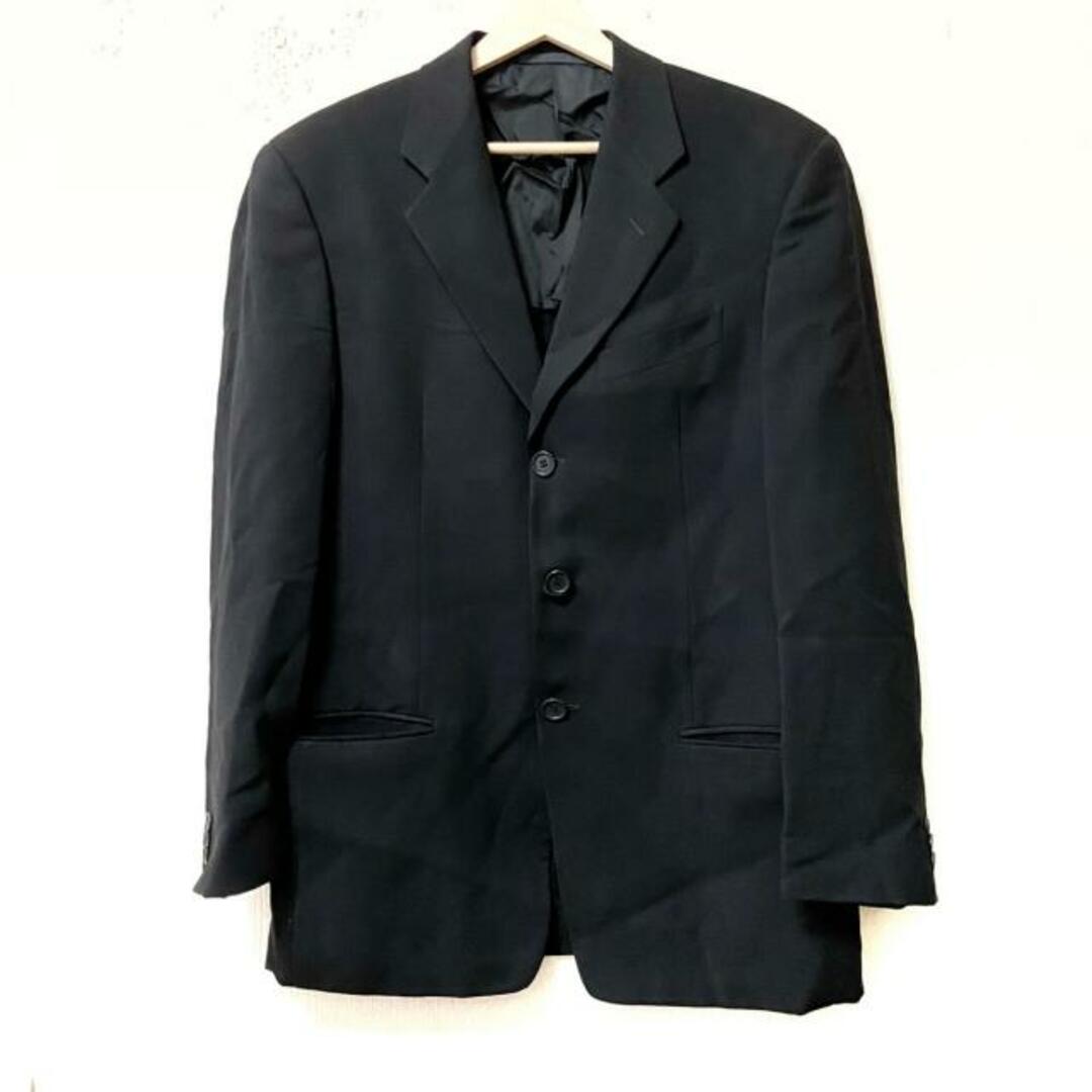 Giorgio Armani(ジョルジオアルマーニ)のGIORGIOARMANI(ジョルジオアルマーニ) ジャケット サイズ48/R メンズ - 黒 長袖/春 メンズのジャケット/アウター(その他)の商品写真