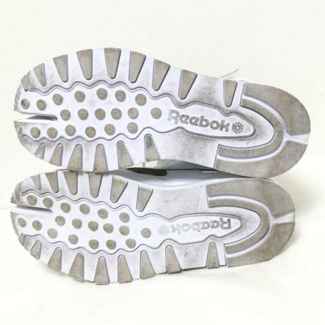 Maison Margiela(メゾンマルジェラ) ショートブーツ 24.5 レディース - 白 タビ/レースアップ/Reebokコラボ レザー レディースの靴/シューズ(ブーツ)の商品写真