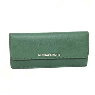 マイケルコース(Michael Kors)のMICHAEL KORS(マイケルコース) 長財布 - ダークグリーン レザー(財布)