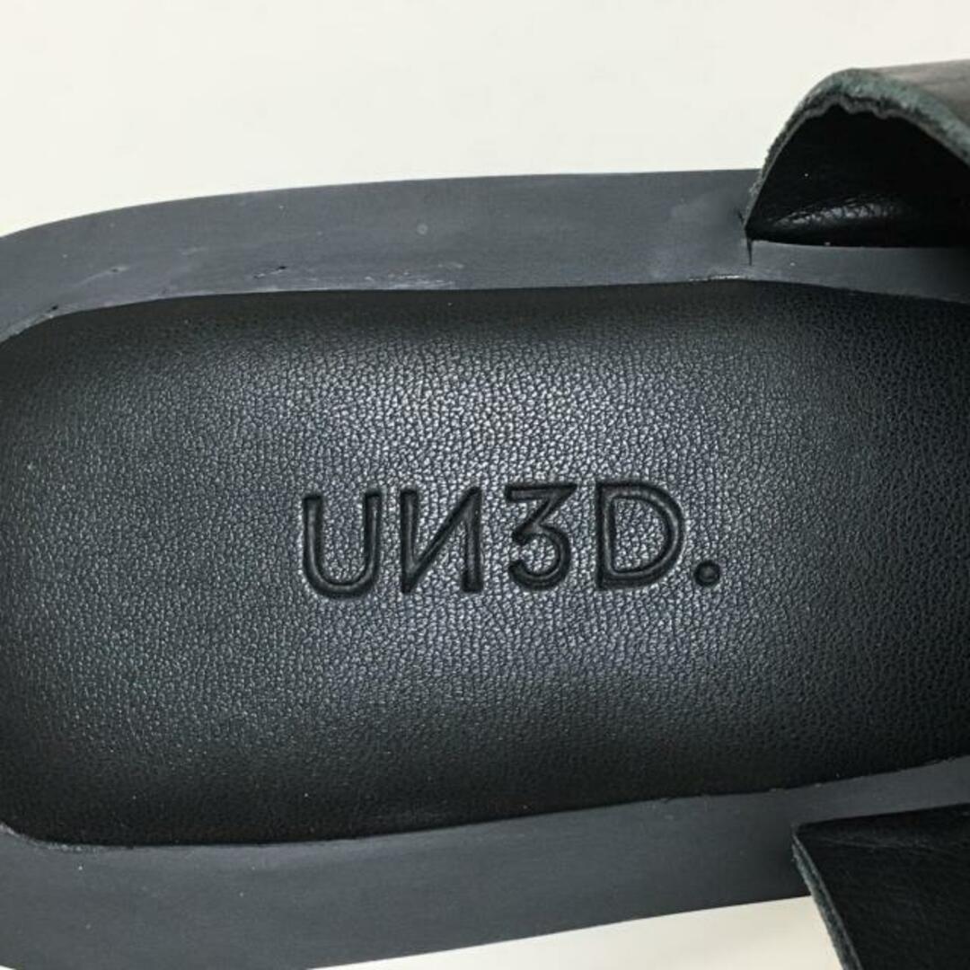 UN3D.(アンスリード) サンダル 37 レディース - 黒 レザー レディースの靴/シューズ(サンダル)の商品写真