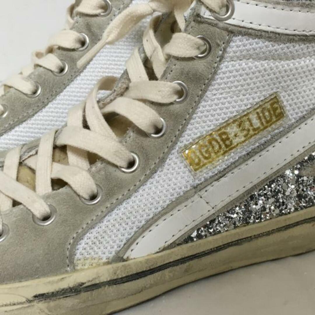 GOLDEN GOOSE(ゴールデングース)のGOLDEN GOOSE(ゴールデングース) スニーカー 38 レディース - 白×シルバー×マルチ グリッター スエード×化学繊維 レディースの靴/シューズ(スニーカー)の商品写真