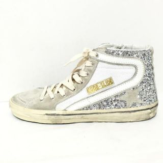 ゴールデングース(GOLDEN GOOSE)のGOLDEN GOOSE(ゴールデングース) スニーカー 38 レディース - 白×シルバー×マルチ グリッター スエード×化学繊維(スニーカー)