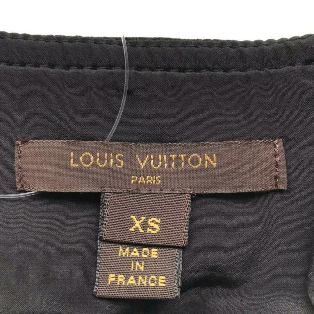 LOUIS VUITTON(ルイヴィトン)のLOUIS VUITTON(ルイヴィトン) ワンピース サイズXS レディース美品  - SS13IF F3DR18P8H 黒 ノースリーブ/ひざ丈/シルク/コットン/モノグラム柄/ジップアップ レディースのワンピース(その他)の商品写真