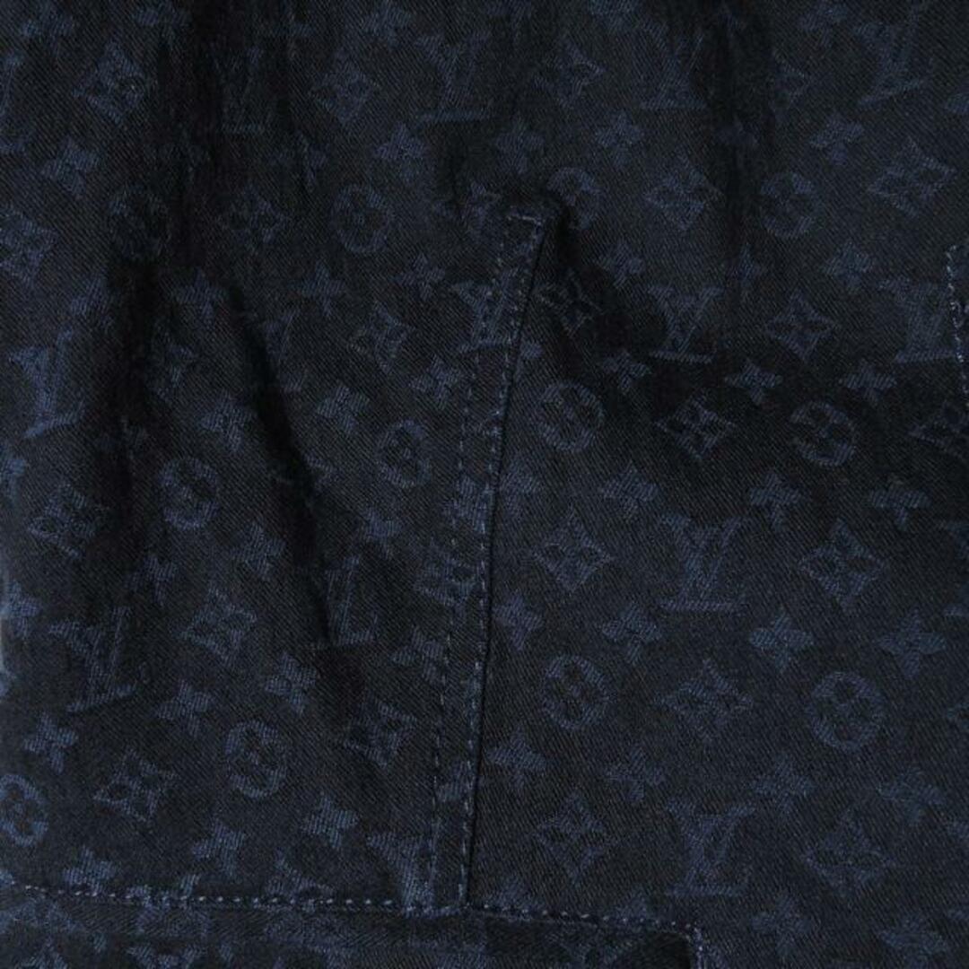 LOUIS VUITTON(ルイヴィトン)のLOUIS VUITTON(ルイヴィトン) ジャケット サイズ38 M レディース - RW112W WTJA01B3K ダークネイビー×ネイビー×黒 長袖/モノグラム柄/デニム/春/秋 レディースのジャケット/アウター(その他)の商品写真