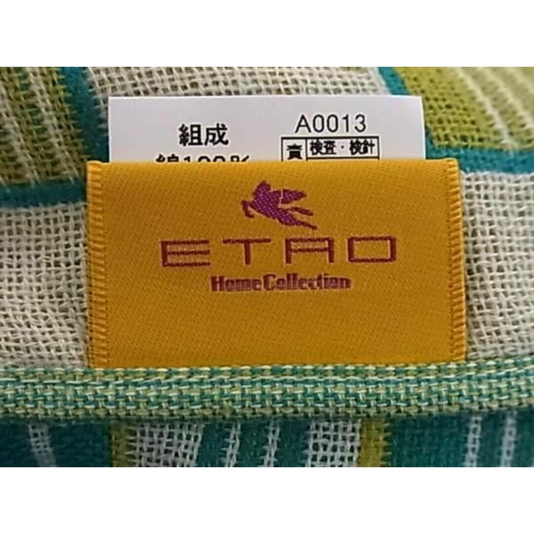 ETRO(エトロ)の■新品■未使用■ ETRO エトロ コットン100％ フラワー 花柄 フリンジ バスタオル ビーチタオル レディース ブルー系×グレー系 BF6820  メンズのファッション小物(その他)の商品写真