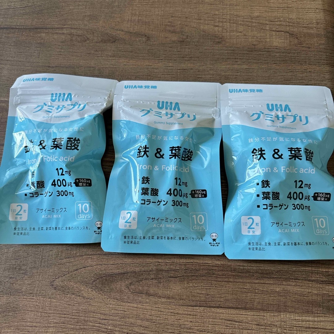 UHA味覚糖(ユーハミカクトウ)のUHA グミサプリ　鉄&葉酸 食品/飲料/酒の健康食品(その他)の商品写真