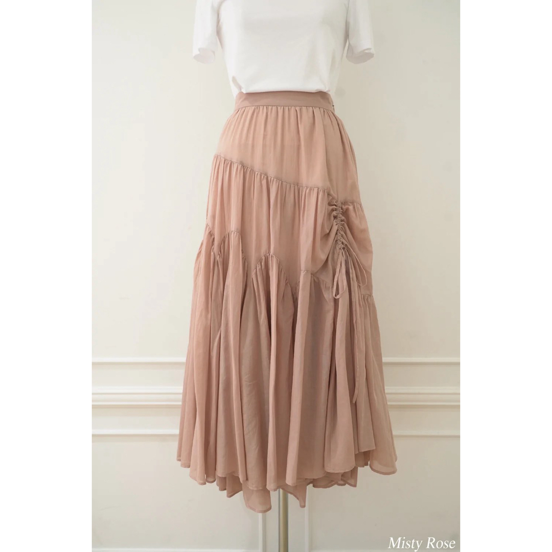 Her lip to(ハーリップトゥ)のAsymmetric Tiered Cotton-voile Skirt レディースのスカート(ロングスカート)の商品写真