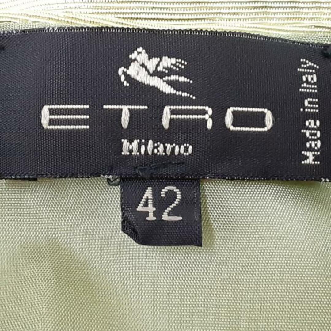 ETRO(エトロ)のETRO(エトロ) スカート サイズ42 M レディース美品  - イエローグリーン ひざ丈/ラメ レディースのスカート(その他)の商品写真