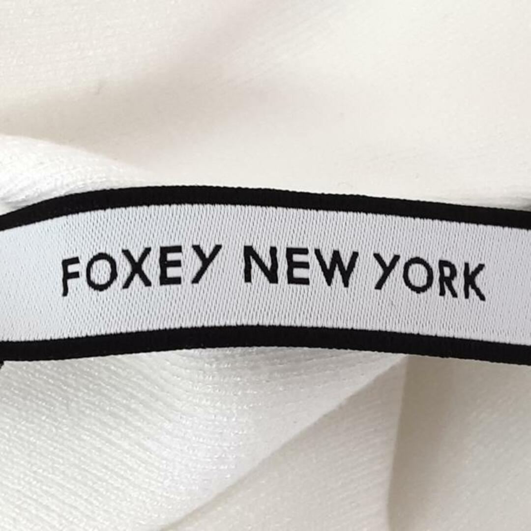 FOXEY NEW YORK(フォクシーニューヨーク) カーディガン サイズ38 M レディース美品  - 白 半袖 レディースのトップス(カーディガン)の商品写真