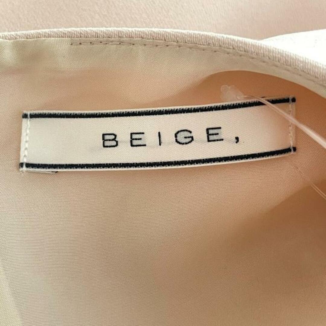 BEIGE,(ベイジ)のBEIGE(ベイジ) ワンピース サイズ4 XL レディース美品  - ピンクベージュ×黒 クルーネック/長袖/ロング レディースのワンピース(その他)の商品写真