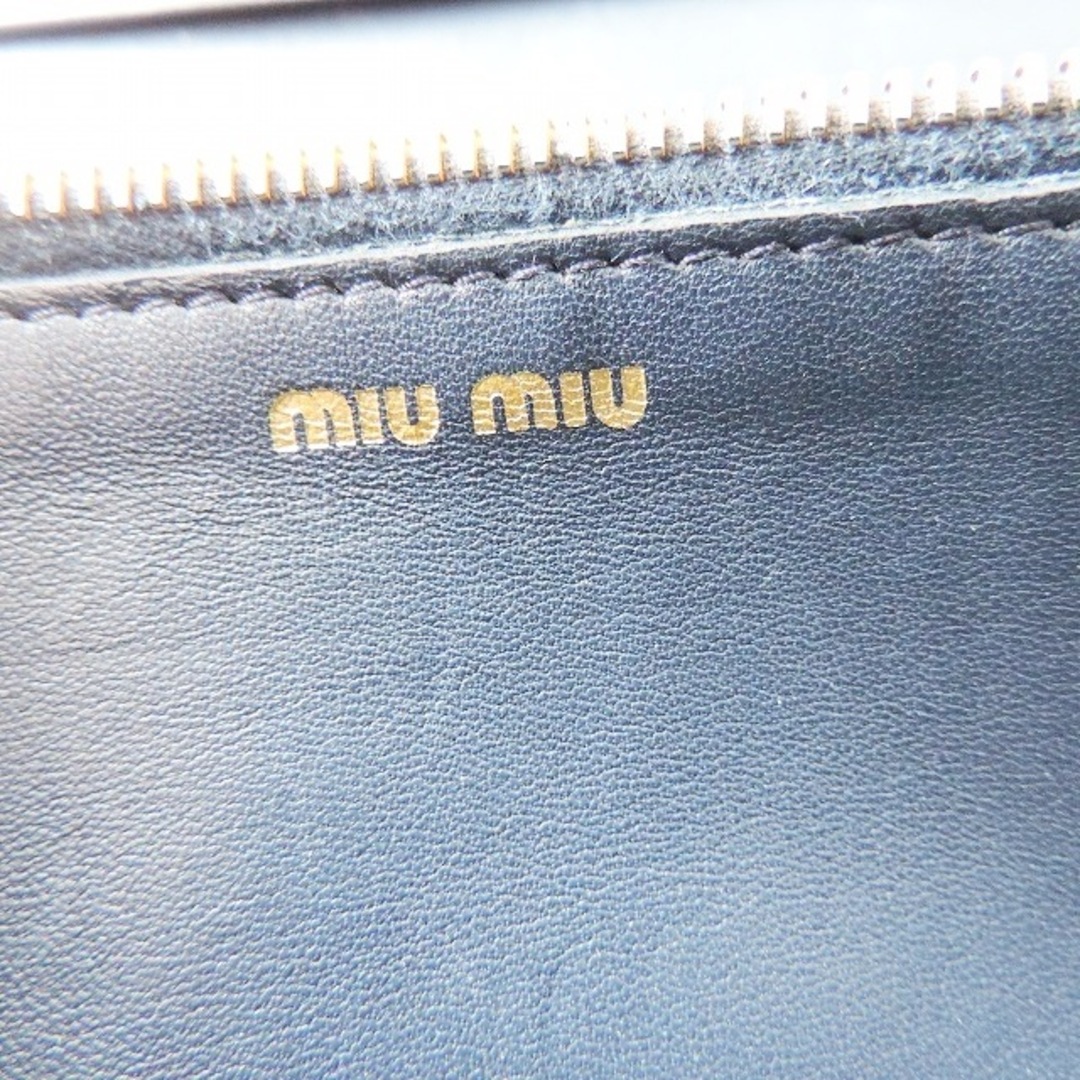 miumiu(ミュウミュウ)のmiumiu(ミュウミュウ) 長財布 マテラッセ ダークグレー ラインストーン レザー レディースのファッション小物(財布)の商品写真