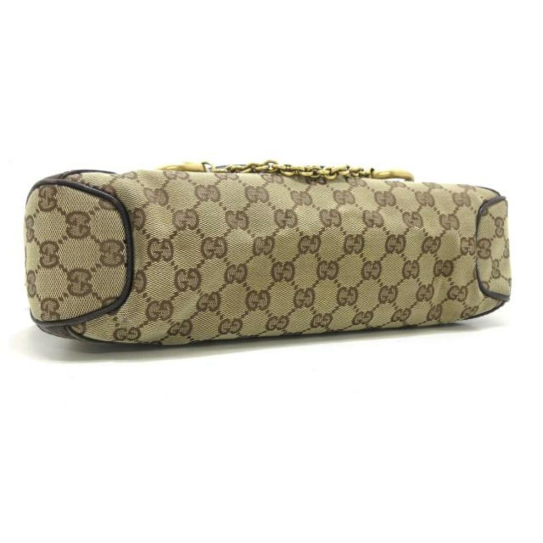 Gucci(グッチ)のGUCCI(グッチ) ハンドバッグ GG柄/ホースビット 114915 ベージュ×ダークブラウン ジャガード×レザー レディースのバッグ(ハンドバッグ)の商品写真