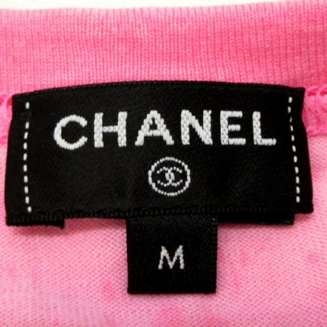 CHANEL(シャネル)のCHANEL(シャネル) 半袖Tシャツ サイズM レディース - P74670 ピンク ツイード/2023年 綿 レディースのトップス(Tシャツ(半袖/袖なし))の商品写真