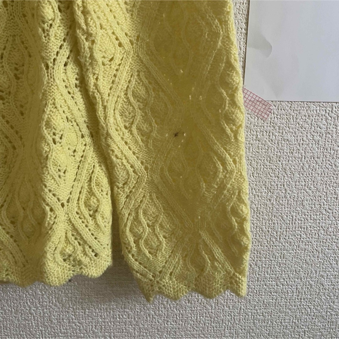 VINTAGE(ヴィンテージ)のvintage design yellow cardigan レディースのトップス(カーディガン)の商品写真