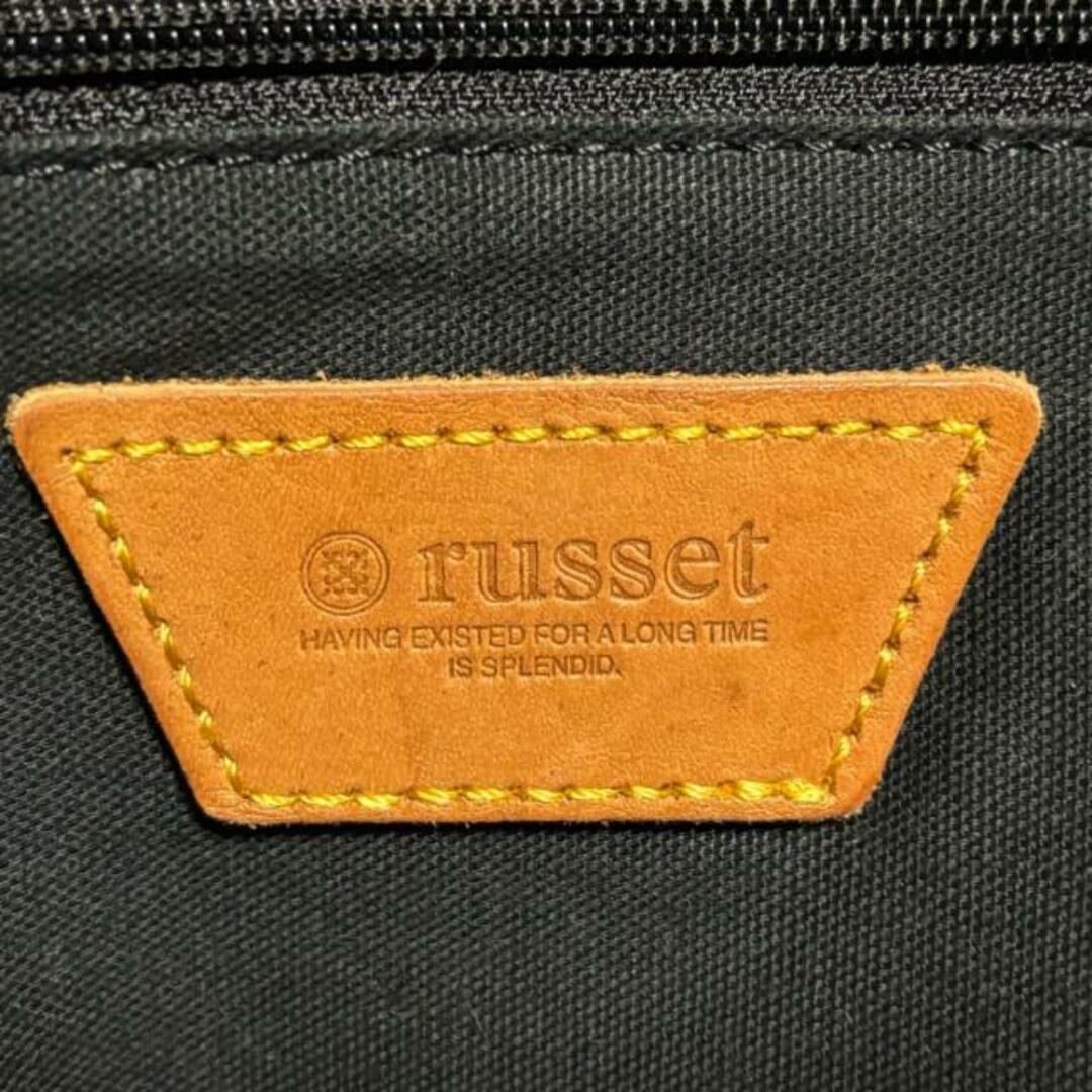 Russet(ラシット)のrusset(ラシット) ショルダーバッグ美品  - ダークグレー×白×黒 ジャガード×レザー レディースのバッグ(ショルダーバッグ)の商品写真