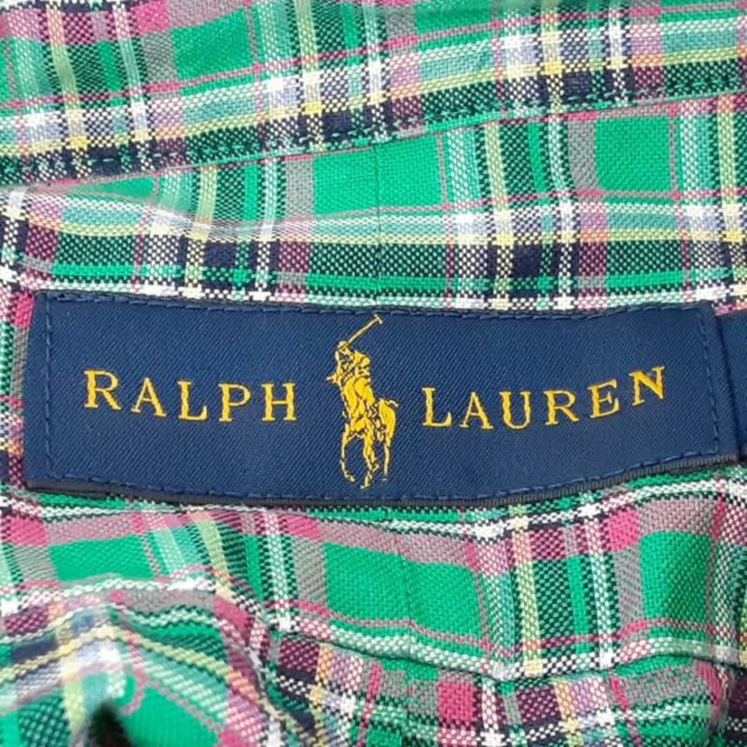 Ralph Lauren(ラルフローレン)のRalphLauren(ラルフローレン) 長袖シャツ サイズXL メンズ - グリーン×ピンク×マルチ チェック柄 メンズのトップス(シャツ)の商品写真