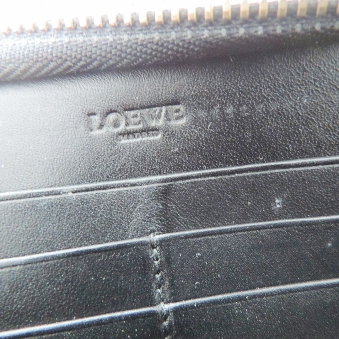 LOEWE(ロエベ)のLOEWE(ロエベ) 長財布 アマソナ ジップ アラウンド ウォレット 113N69CF13 ベージュ×黒 ラウンドファスナー カーフスキン レディースのファッション小物(財布)の商品写真