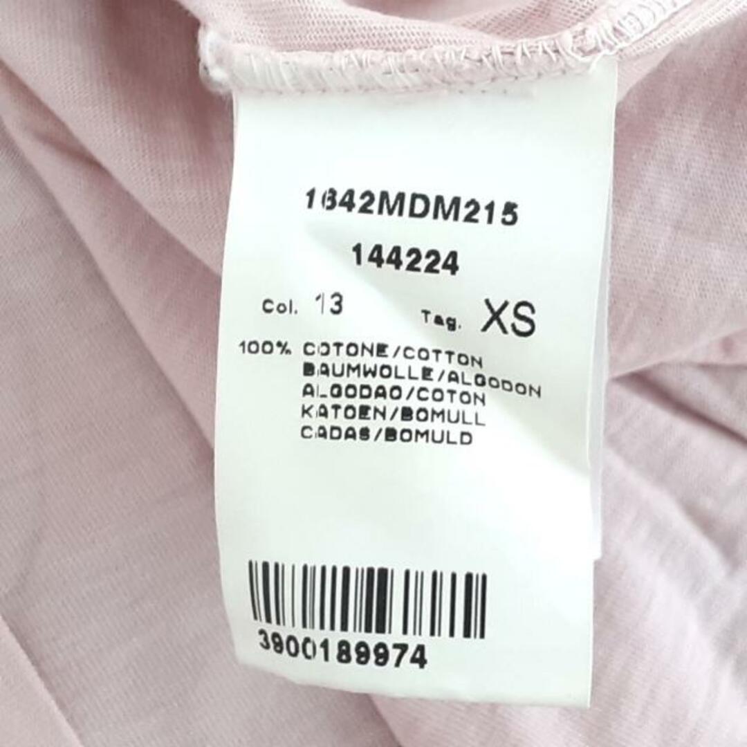 MSGM(エムエスジイエム)のMSGM(エムエスジィエム) 半袖Tシャツ サイズXS レディース美品  - ピンク×黒 クルーネック レディースのトップス(Tシャツ(半袖/袖なし))の商品写真