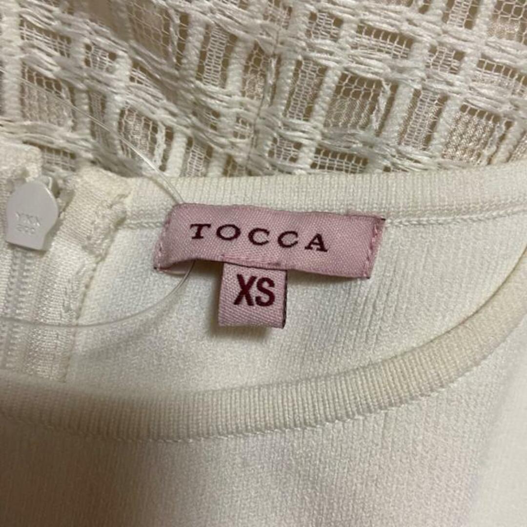 TOCCA(トッカ)のTOCCA(トッカ) ワンピース サイズXS レディース - 白×ベージュ クルーネック/半袖/ひざ丈 レディースのワンピース(その他)の商品写真