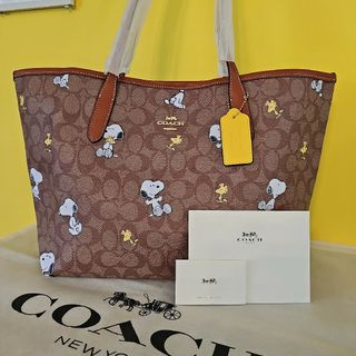 コーチ(COACH)のCOACH スヌーピー トートバッグ コーチ ウッドストック 可愛い 人気 新品(トートバッグ)