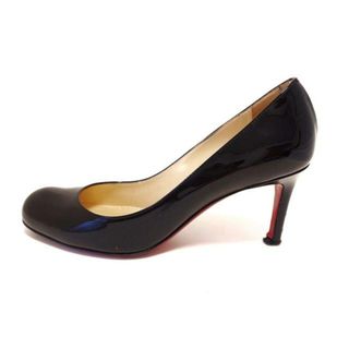 クリスチャンルブタン(Christian Louboutin)のCHRISTIAN LOUBOUTIN(クリスチャンルブタン) パンプス 36 1/2 レディース - 黒 エナメル（レザー）(ハイヒール/パンプス)