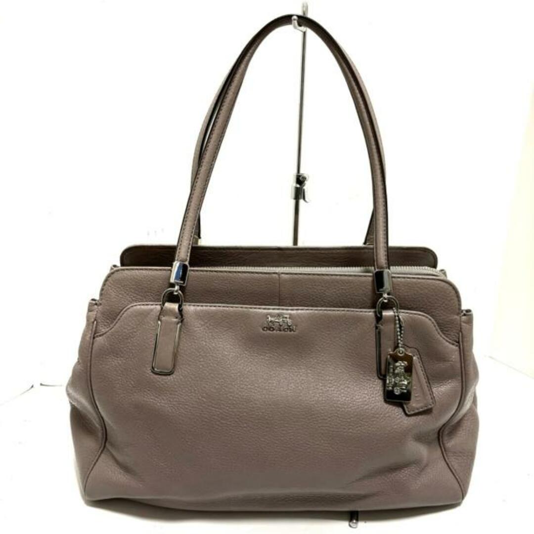 COACH(コーチ)のCOACH(コーチ) ハンドバッグ美品  - 25628 グレー レザー レディースのバッグ(ハンドバッグ)の商品写真