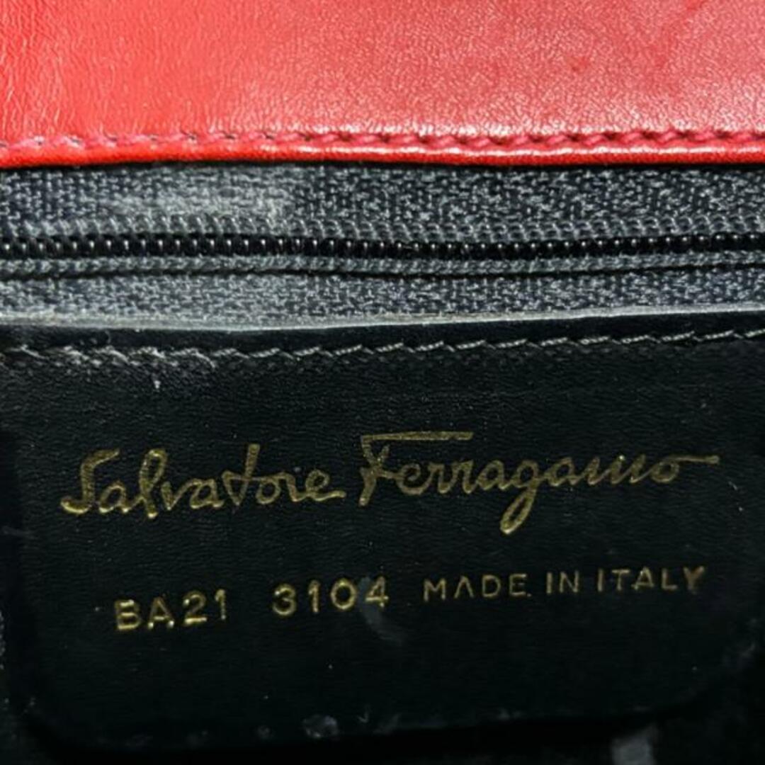 Salvatore Ferragamo(サルヴァトーレフェラガモ)のSalvatoreFerragamo(サルバトーレフェラガモ) ハンドバッグ ヴァラ レッド リボン/ミニバッグ レザー×化学繊維 レディースのバッグ(ハンドバッグ)の商品写真