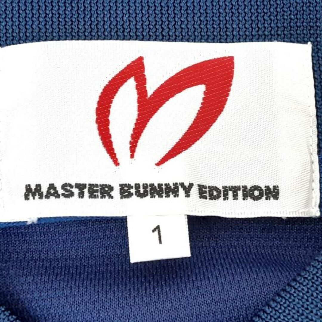 MASTER BUNNY EDITION(マスターバニーエディション) 半袖ポロシャツ サイズ1 S レディース美品  - ブルー×白×レッド レディースのトップス(ポロシャツ)の商品写真