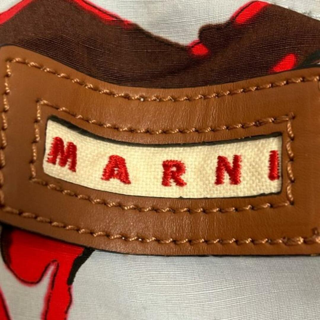 Marni(マルニ)のMARNI(マルニ) トートバッグ コンバーチブルバッグ ライトブルー×レッド×ブラウン エコバッグ/収納式/植物柄 コットン×レザー	 レディースのバッグ(トートバッグ)の商品写真